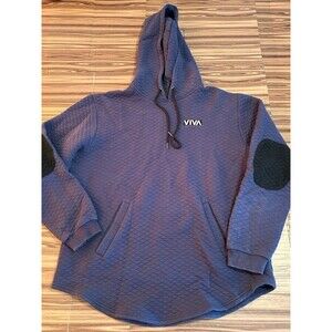 Barstool Sports VIVA Hoodie Mens Quilted Pullover Patch Elbow Streetwear sz XL